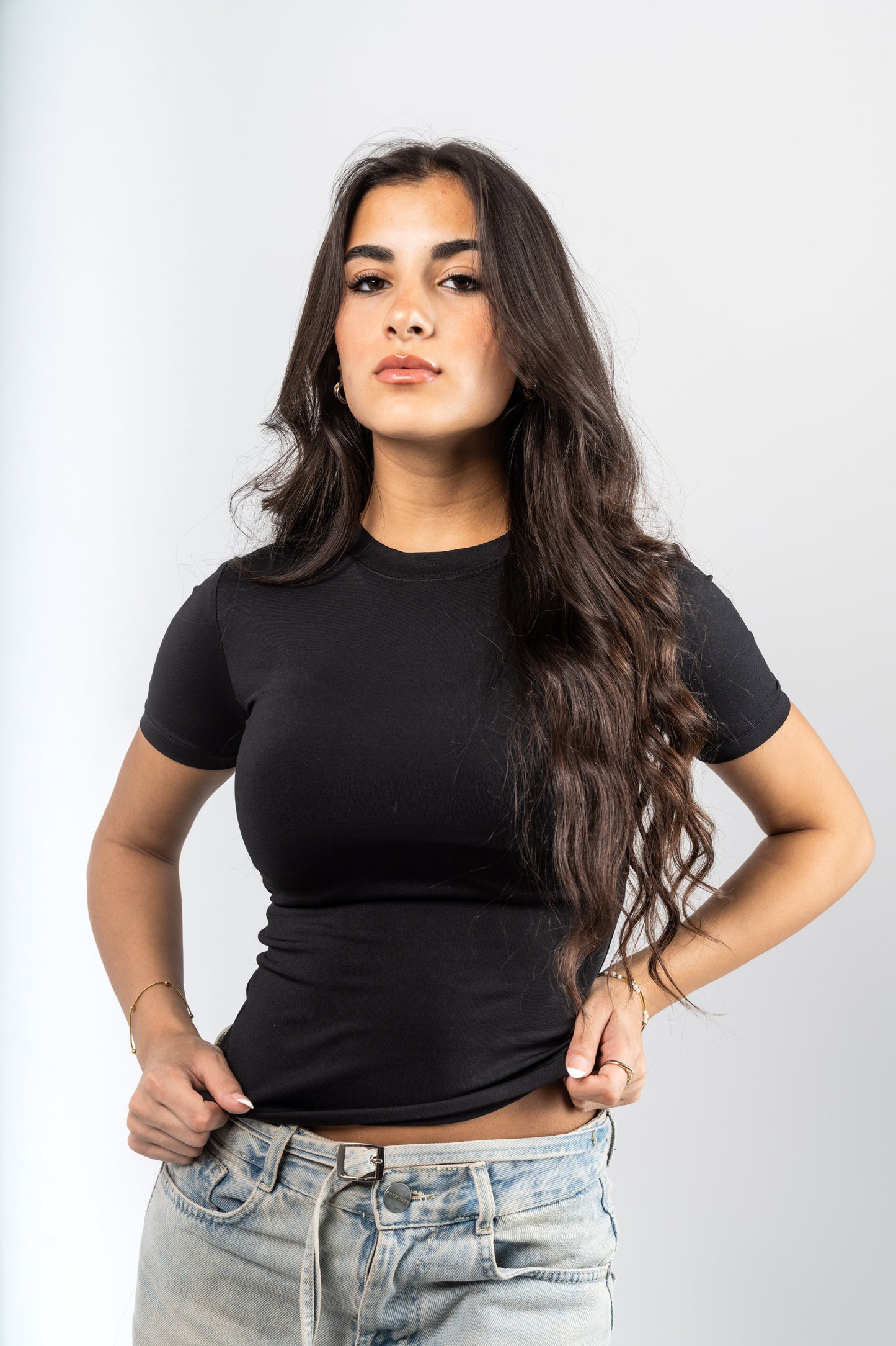 Black Seamless Contour Top