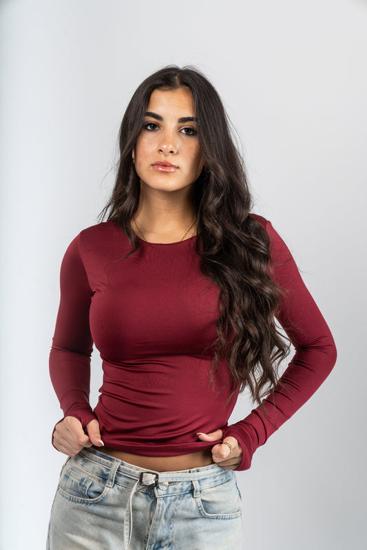Wine Seamless Contour Full-Sleeve